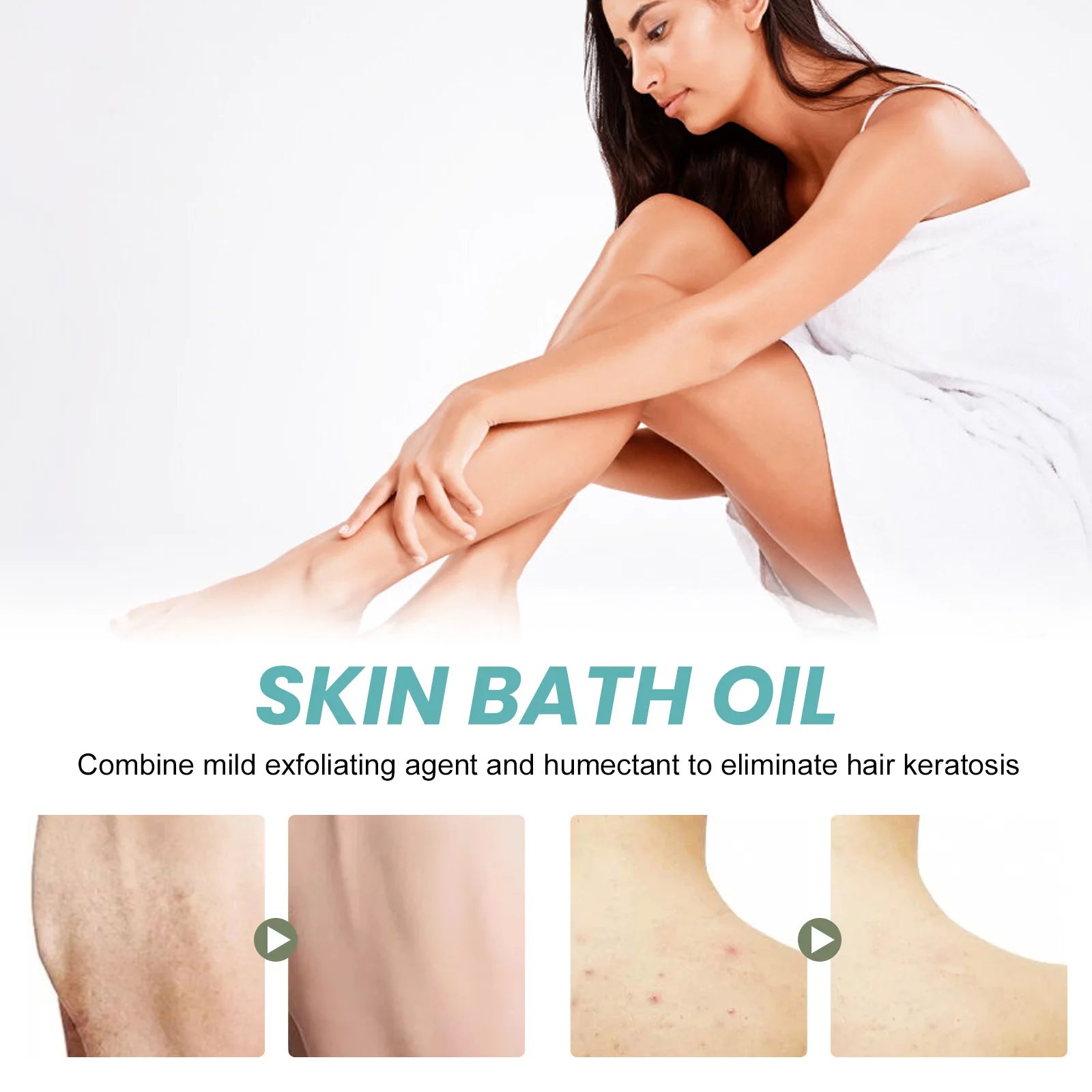 Skin Bath Oil Deep Nourishing Body Cleansing Oil – Exfoliates, Brightens & Hydrates
