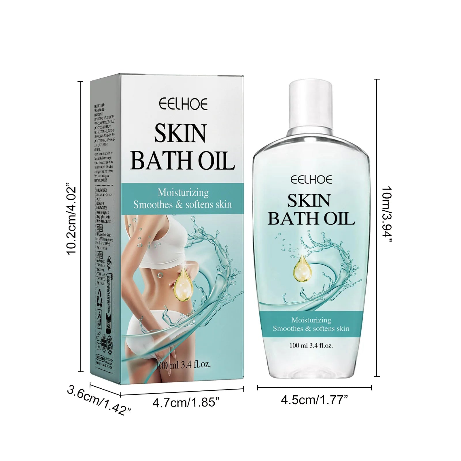 Skin Bath Oil Deep Nourishing Body Cleansing Oil – Exfoliates, Brightens & Hydrates