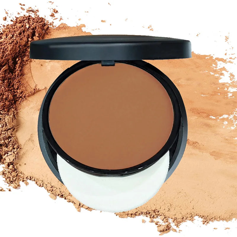 6-Color Matte Compact Powder – Full Coverage, Oil Control & Waterproof Long-Lasting Setting Foundation