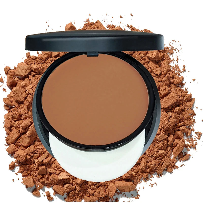 6-Color Matte Compact Powder – Full Coverage, Oil Control & Waterproof Long-Lasting Setting Foundation