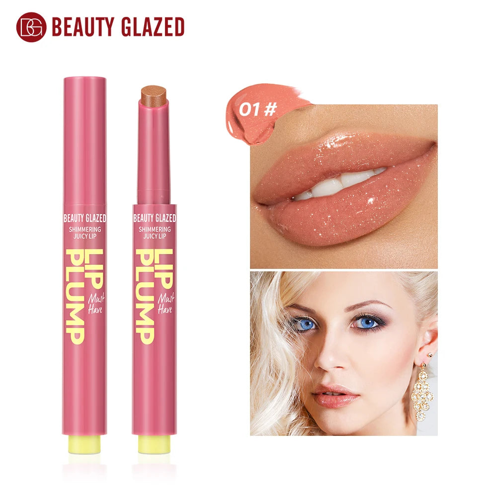 Beauty Glazed 12 Color Shimmering Juicy Lipstick,ShiniBeauty Glazed 12-Color Shimmering Lipstick Set – Juicy Shine, Lip Plumping & Moisturizing Lip Makeup Gift for Womenng Lip Plump,Moisturizing Nourishing Women Lip Makeup.Girl's Gift