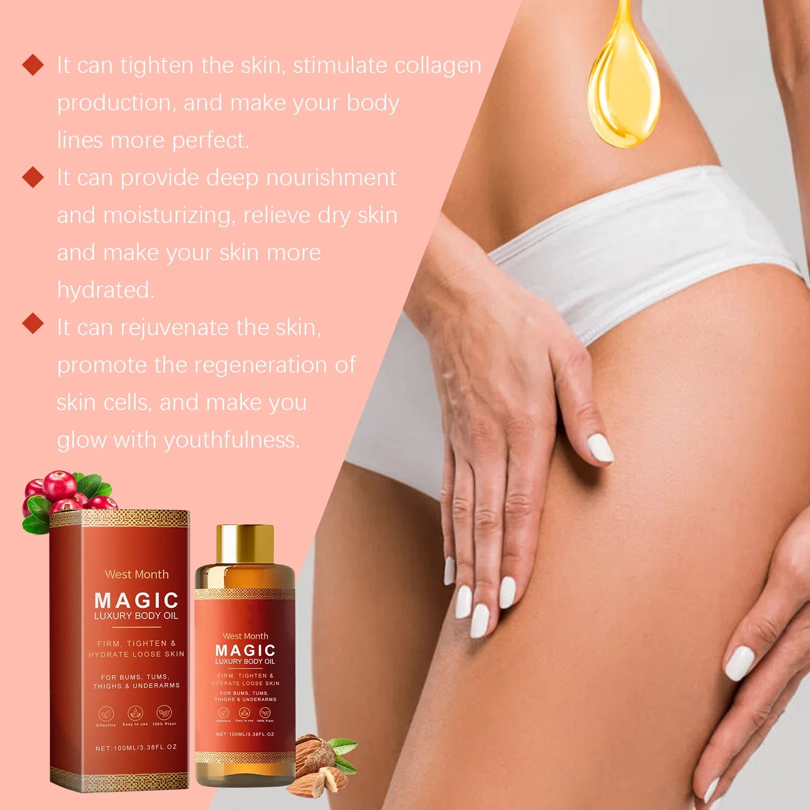 Magic Luxury Body Oil Tightening & Lifting Body Oil – Firming, Brightening & Moisturizing Skin Care Solution