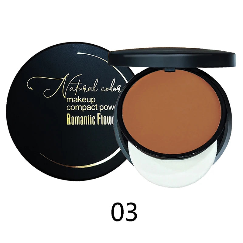 6-Color Matte Compact Powder – Full Coverage, Oil Control & Waterproof Long-Lasting Setting Foundation
