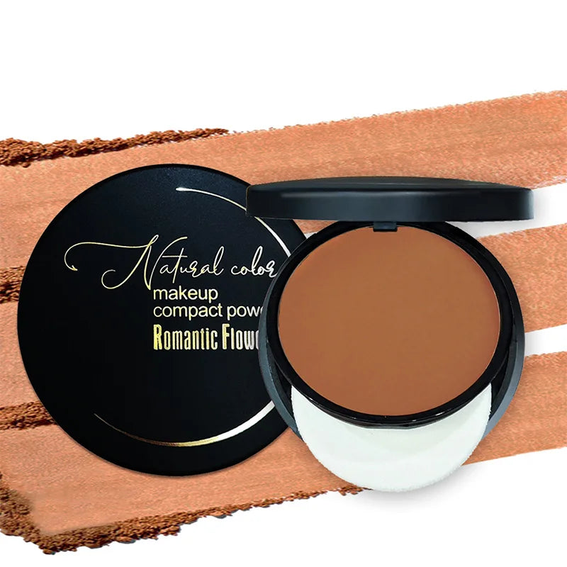 6-Color Matte Compact Powder – Full Coverage, Oil Control & Waterproof Long-Lasting Setting Foundation
