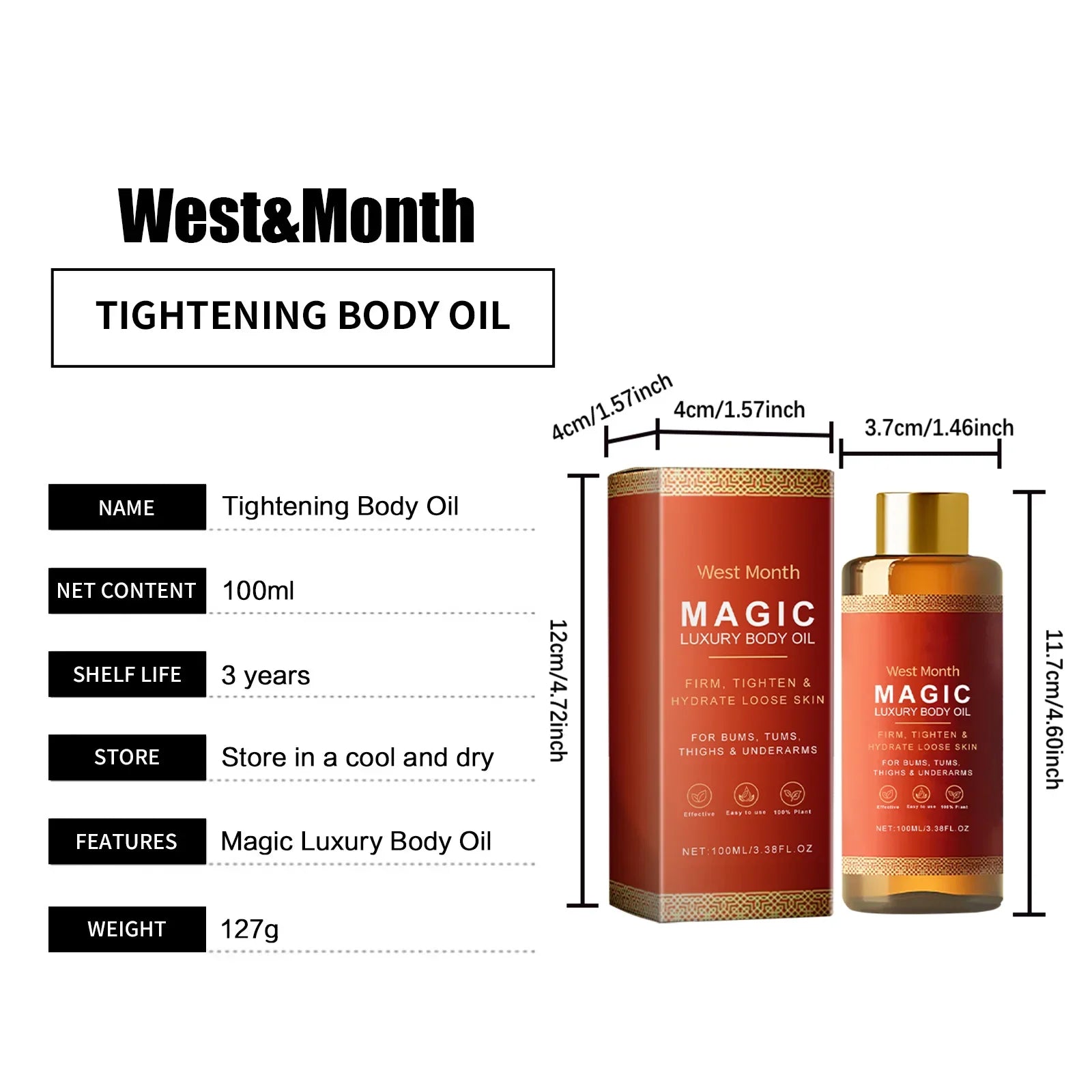 Magic Luxury Body Oil Tightening & Lifting Body Oil – Firming, Brightening & Moisturizing Skin Care Solution