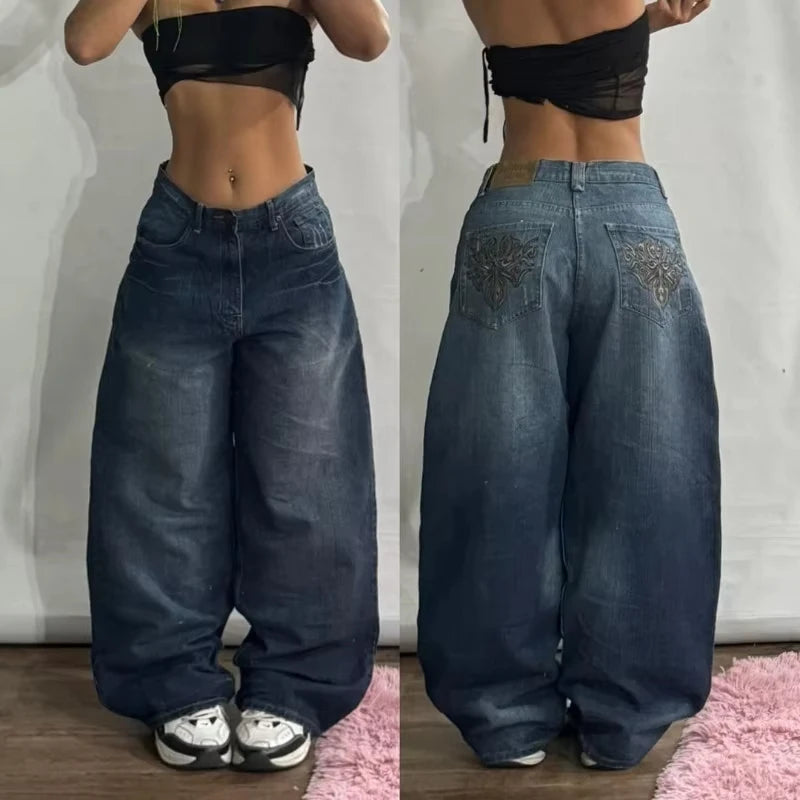 Women's Y2K Multi-Pocket Washed Baggy Pants