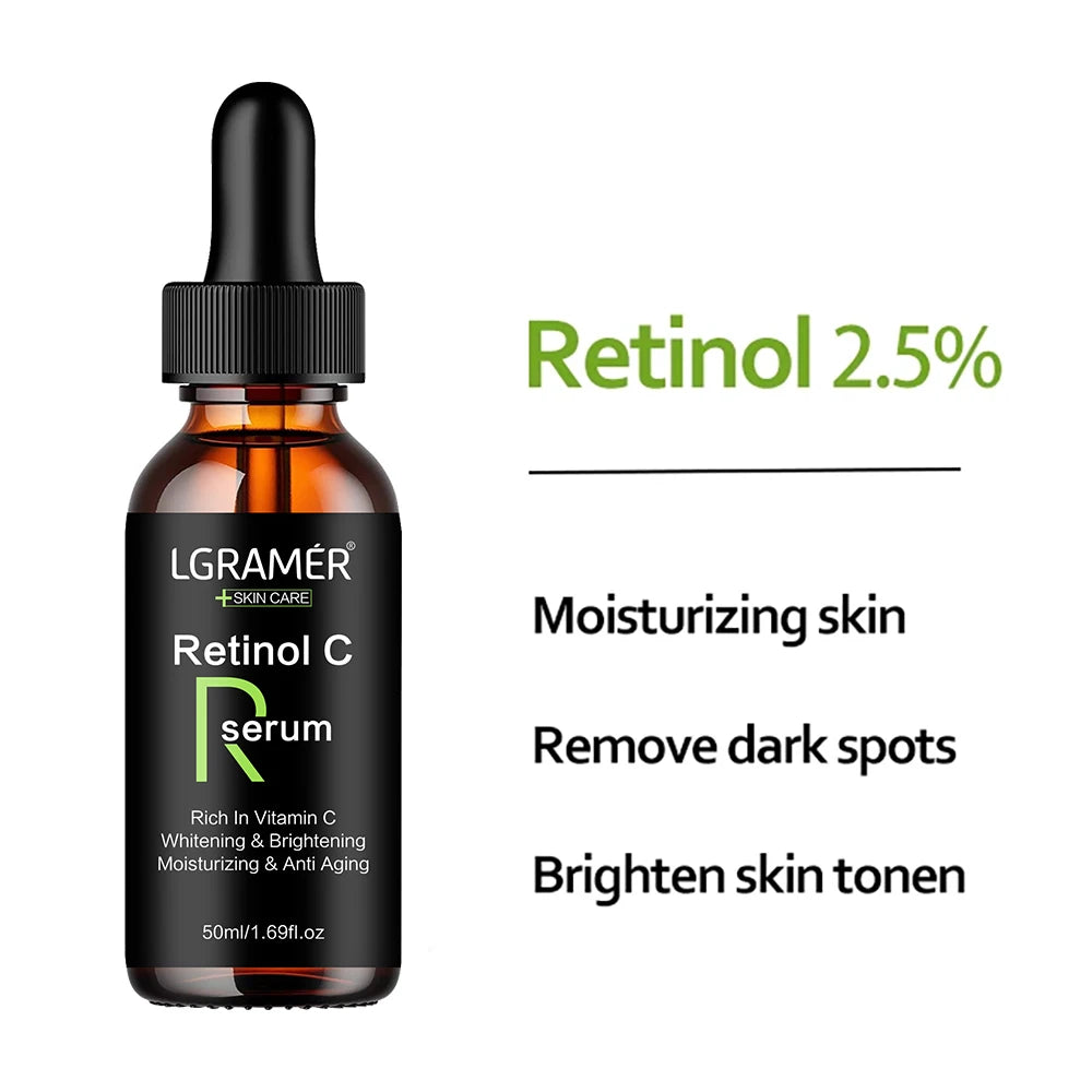 REAROYA Retinol Anti-Aging Serum — Wrinkle Removal, Pore Minimizing, Whitening & Moisturizing Face Serum for Firm, Radiant Skin