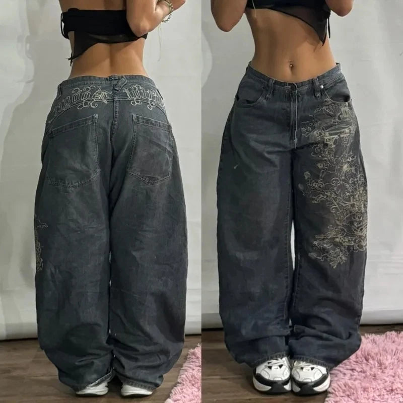 Women's Y2K Multi-Pocket Washed Baggy Pants