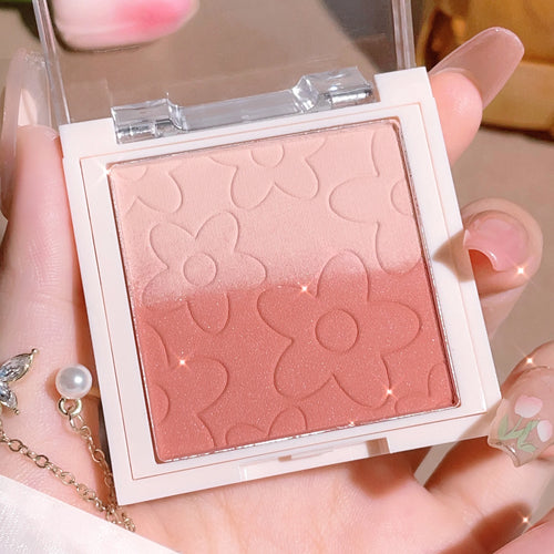 4-Color Gradient Blush Palette – Natural, Long-Lasting Cheek Color for Daily Makeup