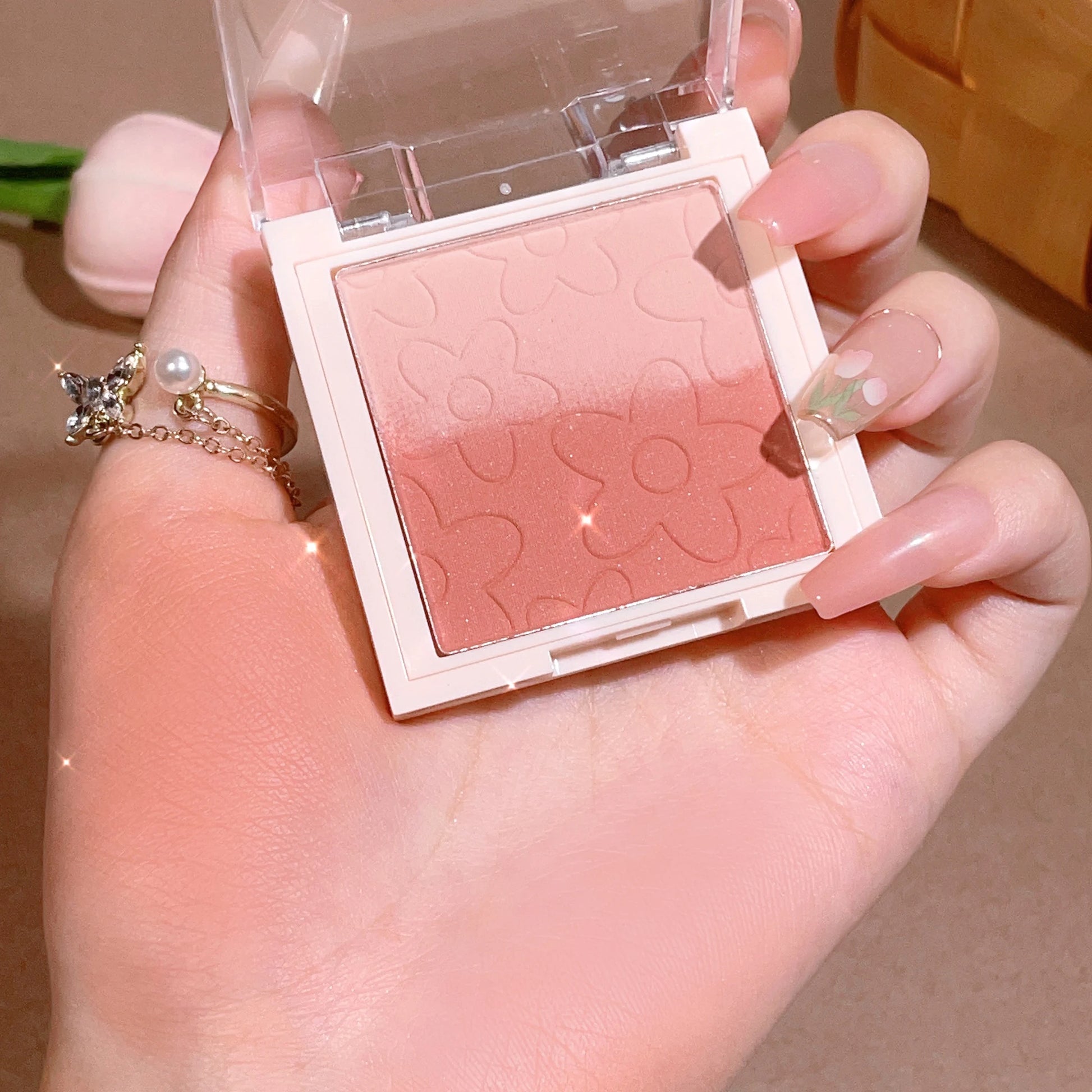 4-Color Gradient Blush Palette – Natural, Long-Lasting Cheek Color for Daily Makeup