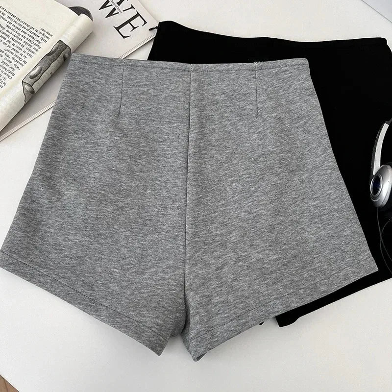 Women's High-Waisted Slimming Straight Cotton Shorts