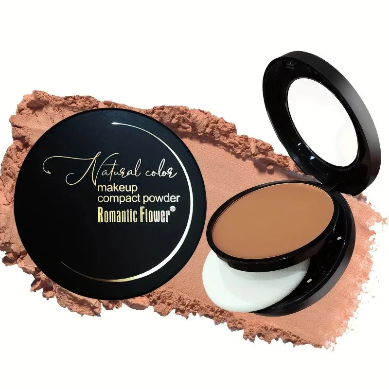 6-Color Matte Compact Powder – Full Coverage, Oil Control & Waterproof Long-Lasting Setting Foundation