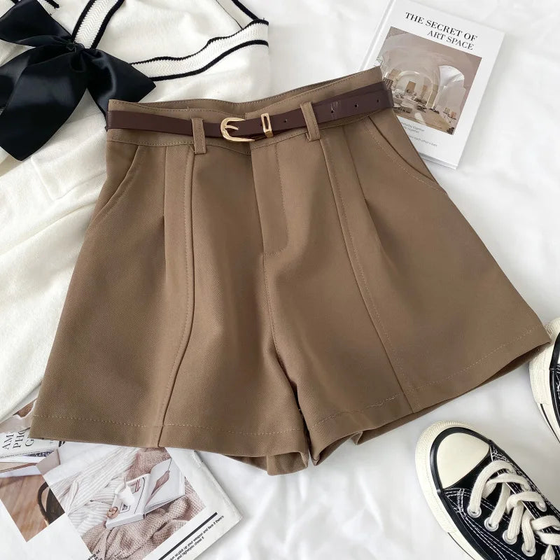 Women's A-Line Loose Fit Korean Style Y2K Pocket Shorts