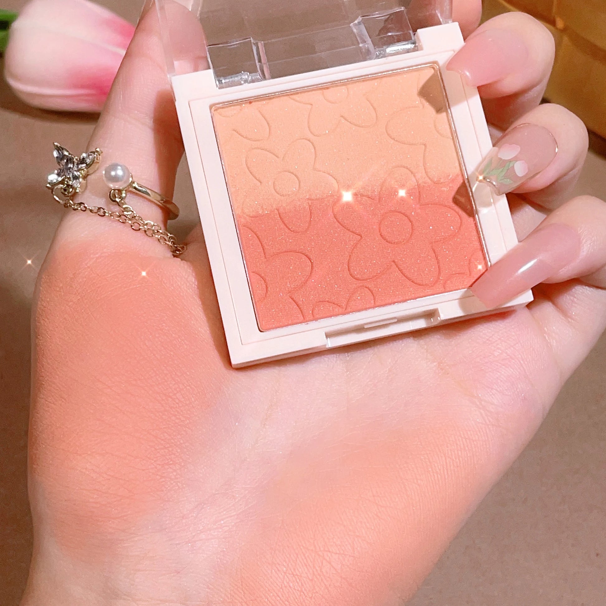 4-Color Gradient Blush Palette – Natural, Long-Lasting Cheek Color for Daily Makeup