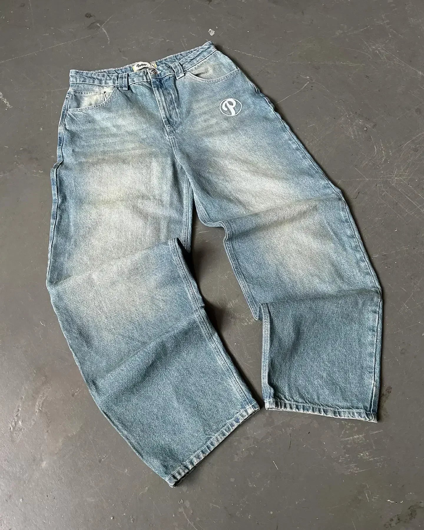 Retro Y2K Hip-Hop Wide-Leg Baggy Pants