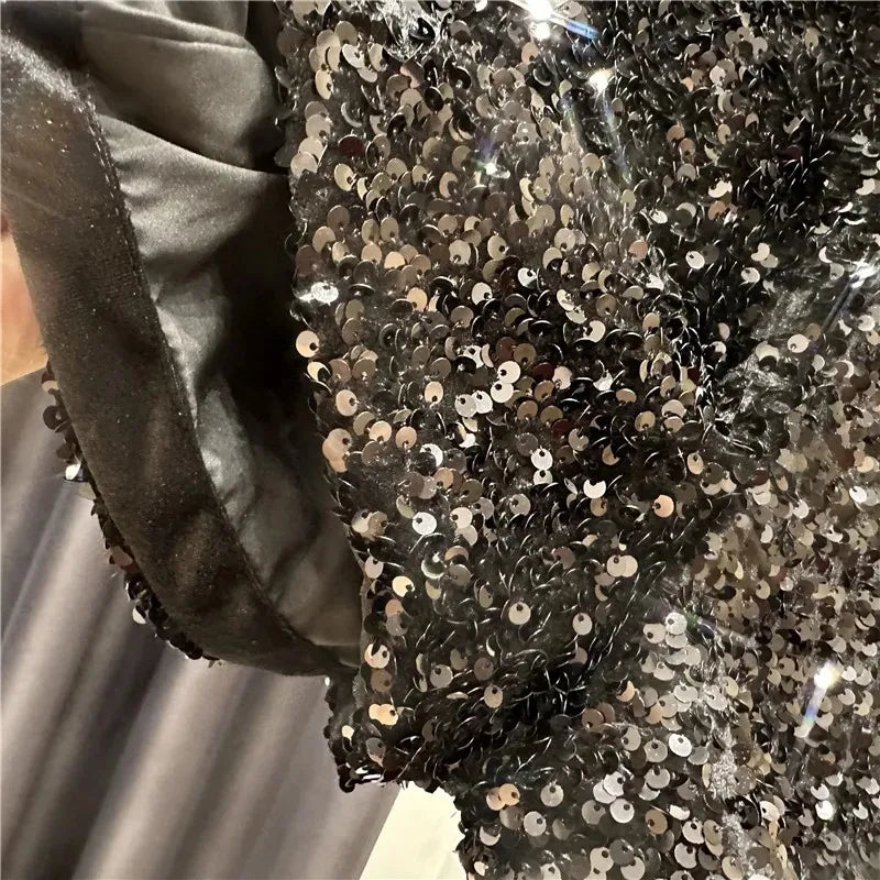 Spring/Summer Spice Girls-Inspired Sequin Zipper Shorts
