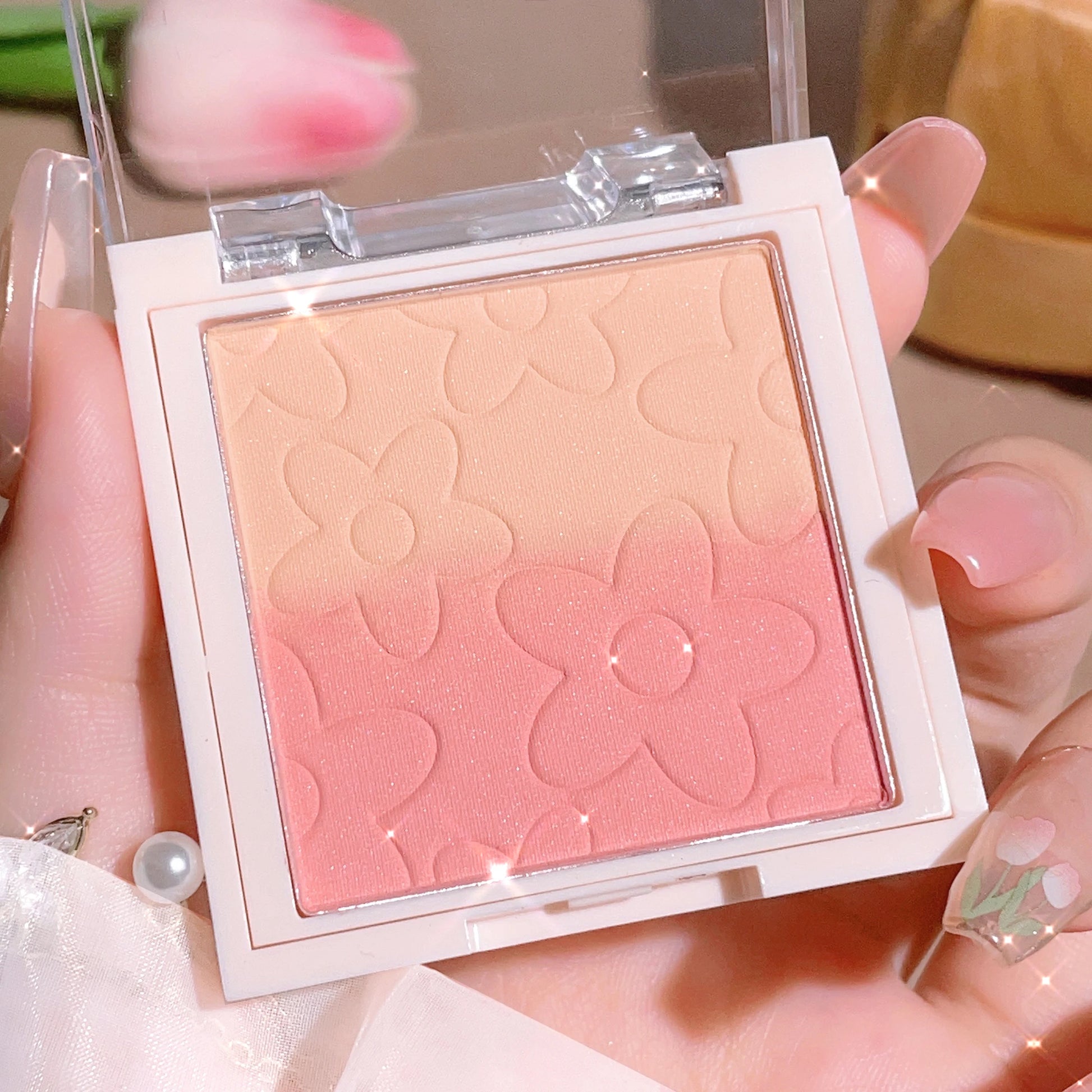 4-Color Gradient Blush Palette – Natural, Long-Lasting Cheek Color for Daily Makeup