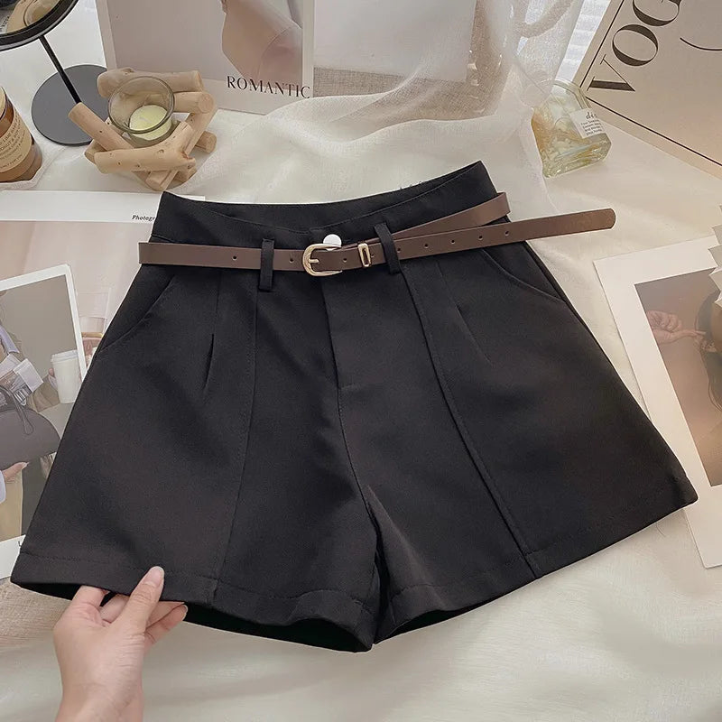 Women's A-Line Loose Fit Korean Style Y2K Pocket Shorts