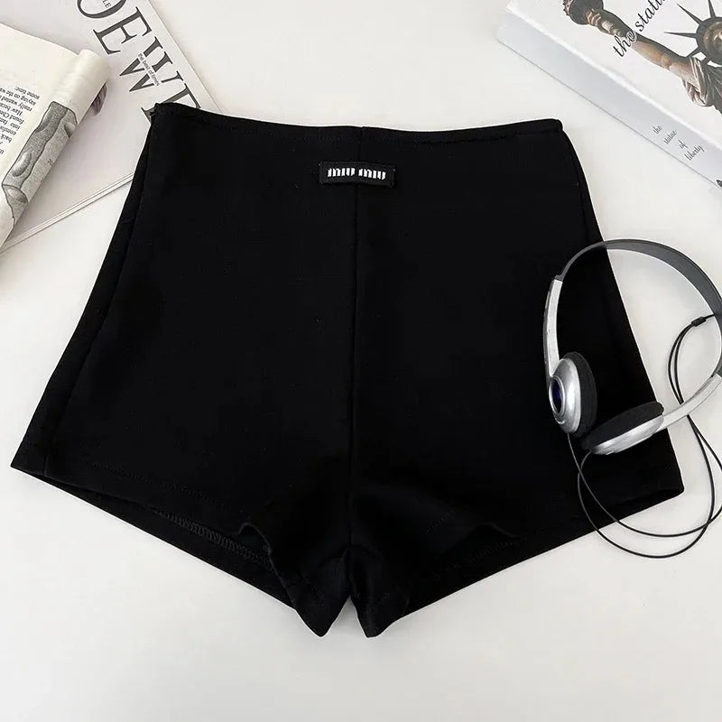 Women's High-Waisted Slimming Straight Cotton Shorts