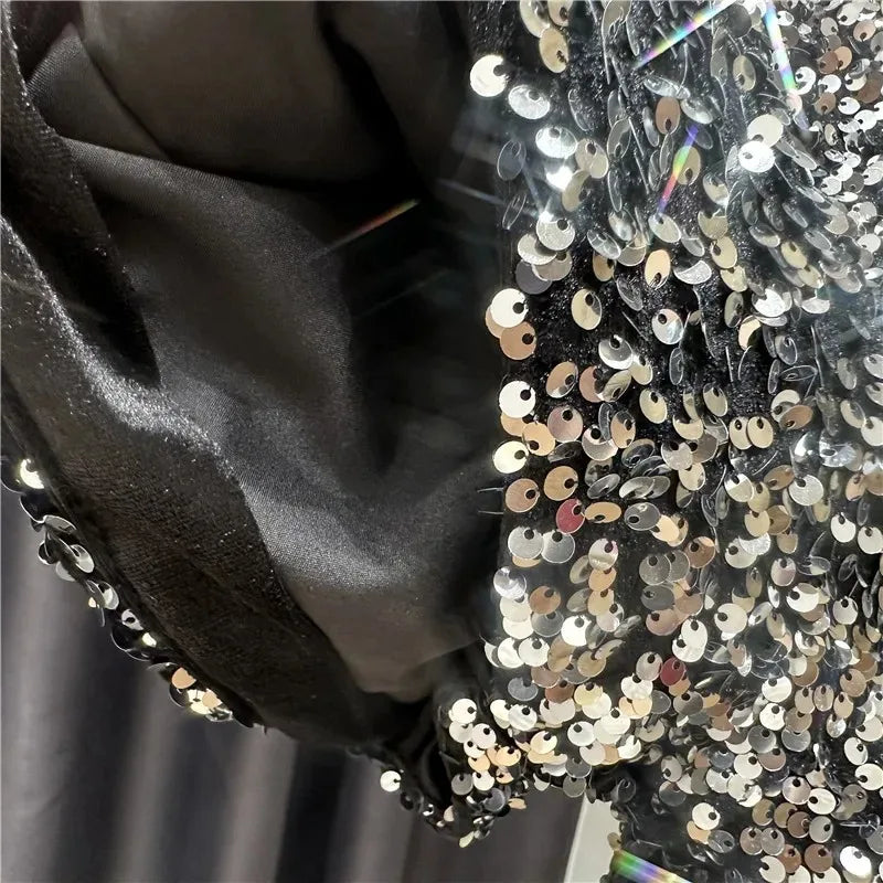 Spring/Summer Spice Girls-Inspired Sequin Zipper Shorts