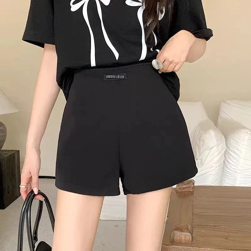 Women's High-Waisted Slimming Straight Cotton Shorts