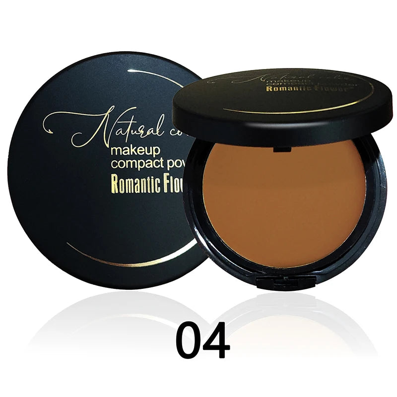 6-Color Matte Compact Powder – Full Coverage, Oil Control & Waterproof Long-Lasting Setting Foundation