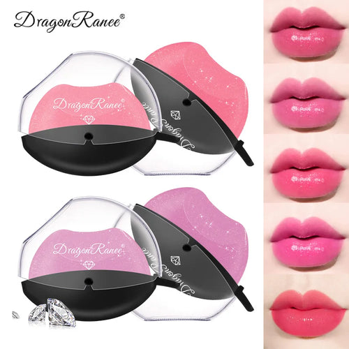 12-Color Lazy Lip-Shaped Glitter Lipstick Color-Changing • Long-Lasting • Moisturizing