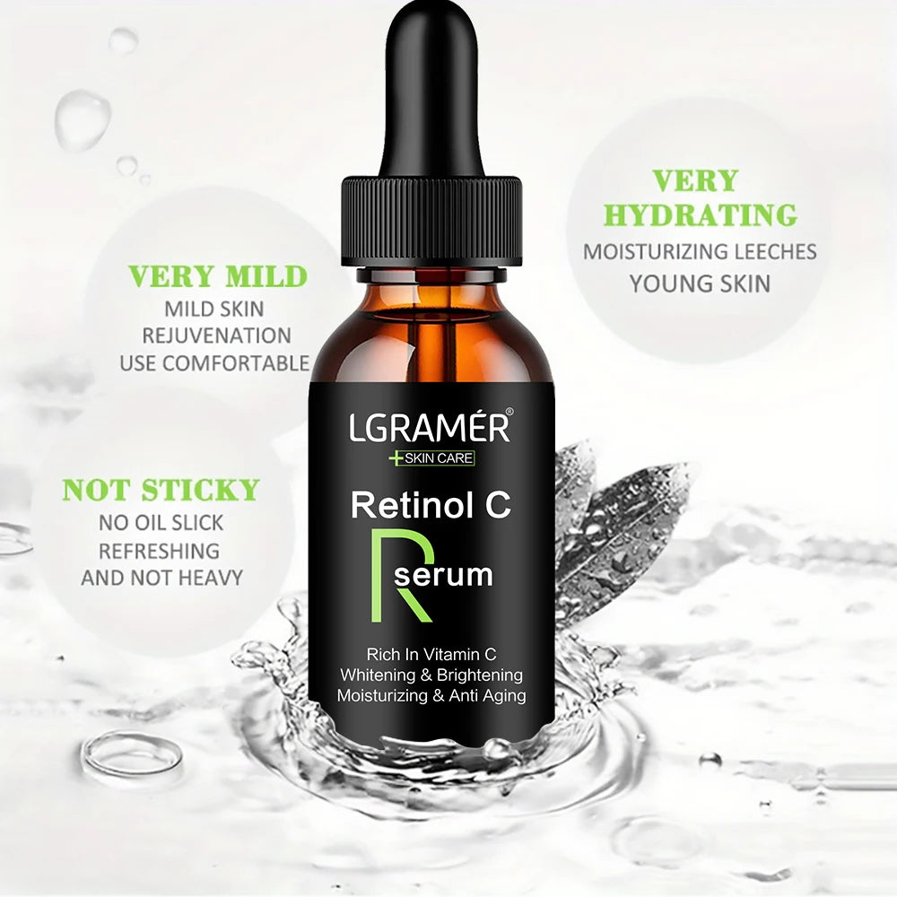REAROYA Retinol Anti-Aging Serum — Wrinkle Removal, Pore Minimizing, Whitening & Moisturizing Face Serum for Firm, Radiant Skin