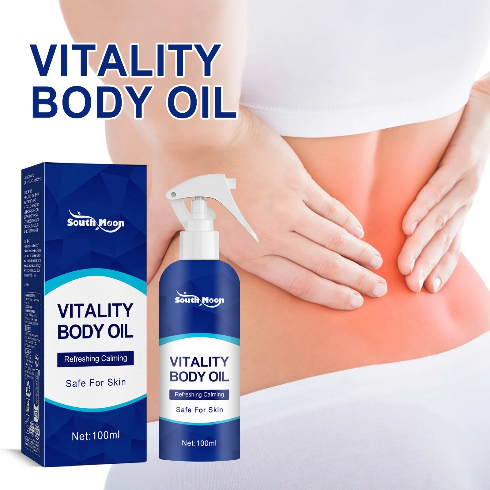 Vitality Body Oil Joint Relief Therapy Spray – Targeted Pain Relief for Back, Neck, Shoulders, Knees & Muscles