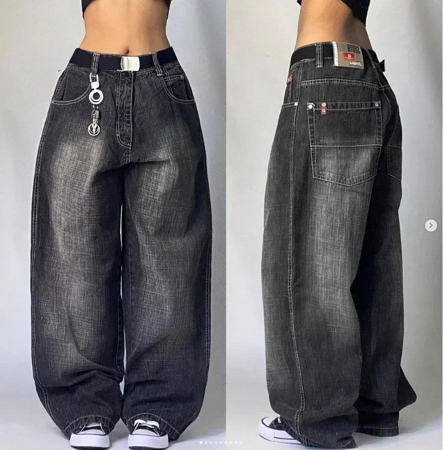 Retro Y2K Hip-Hop Wide-Leg Baggy Pants