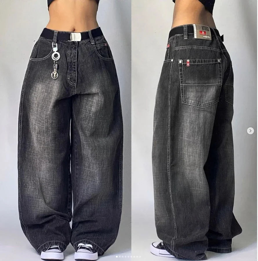 Women's Y2K Multi-Pocket Washed Baggy Pants
