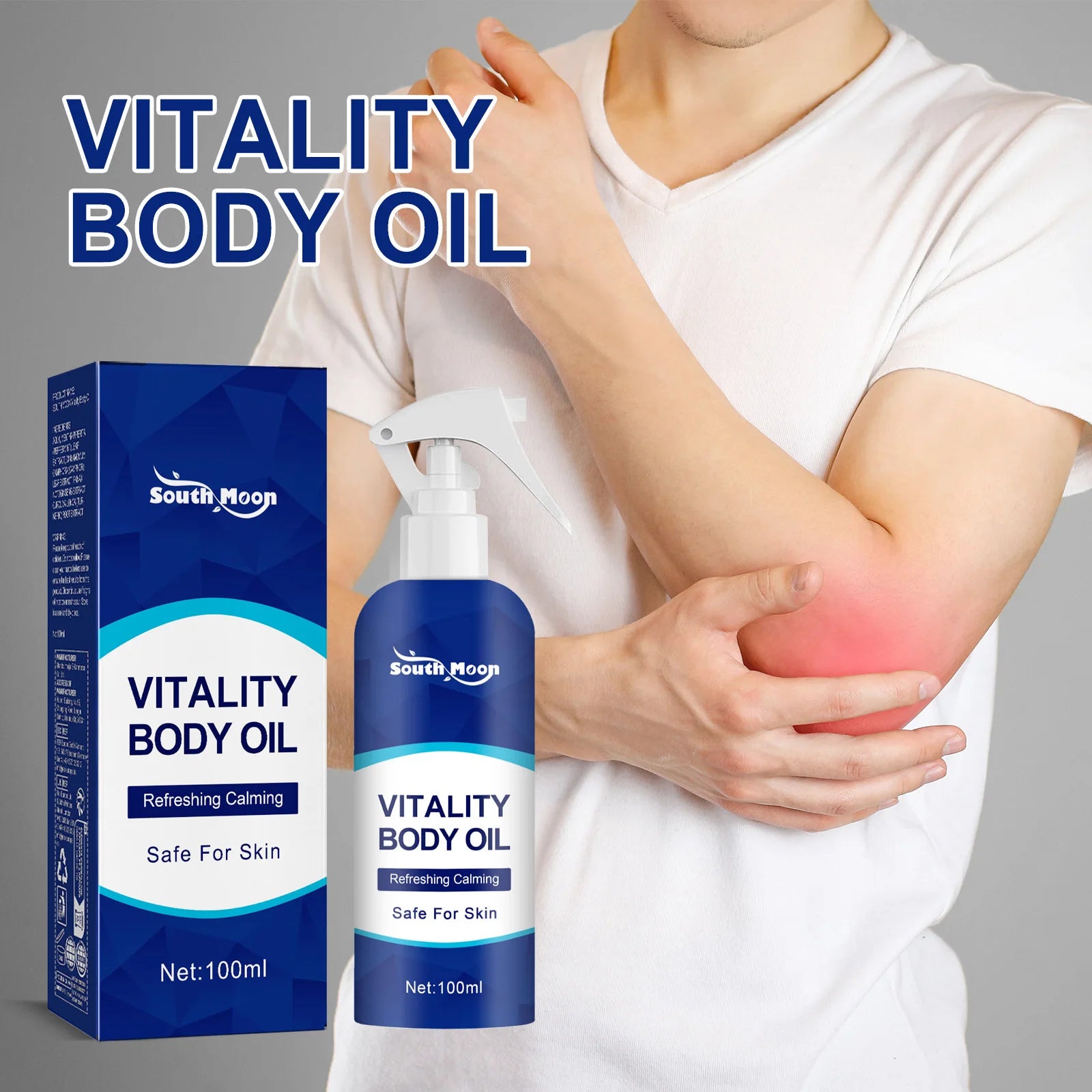 Vitality Body Oil Joint Relief Therapy Spray – Targeted Pain Relief for Back, Neck, Shoulders, Knees & Muscles