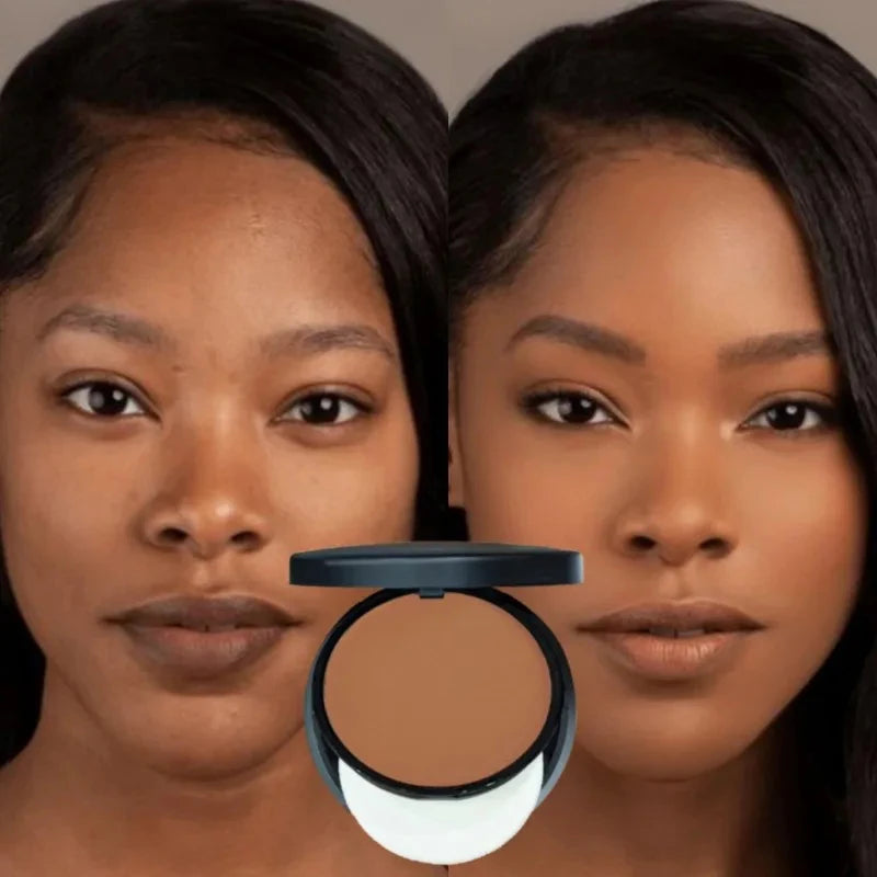 6-Color Matte Compact Powder – Full Coverage, Oil Control & Waterproof Long-Lasting Setting Foundation