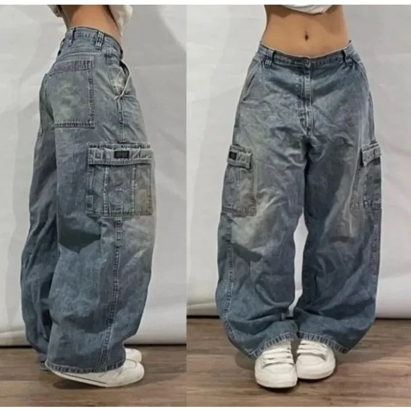 Retro Y2K Hip-Hop Wide-Leg Baggy Pants