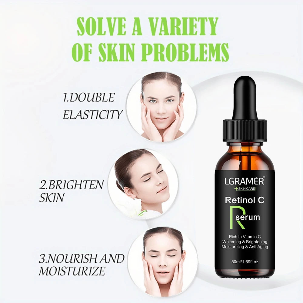 REAROYA Retinol Anti-Aging Serum — Wrinkle Removal, Pore Minimizing, Whitening & Moisturizing Face Serum for Firm, Radiant Skin